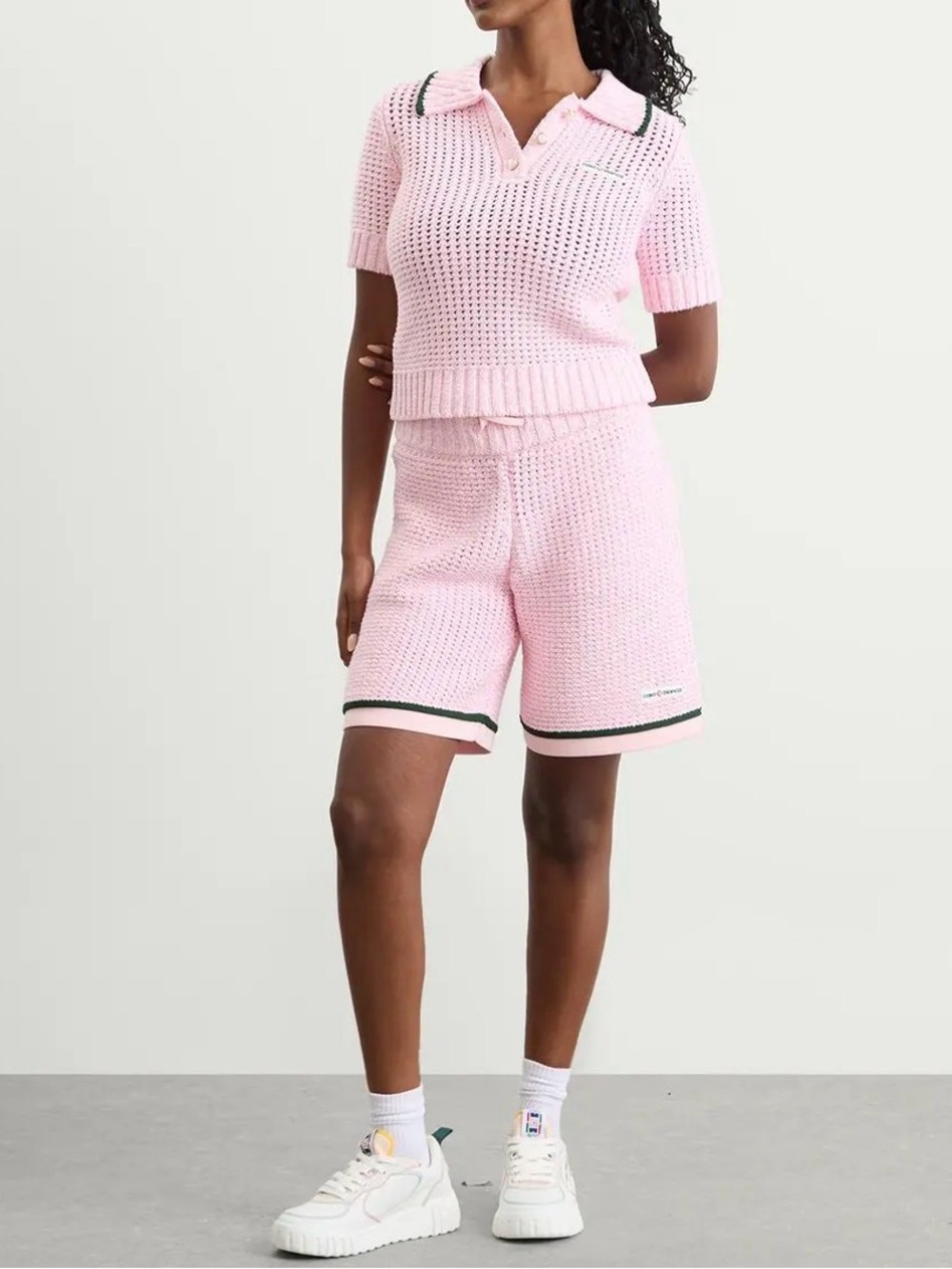 $595 Casablanca Mouline Shorts Women's Size Medium Pink Knit